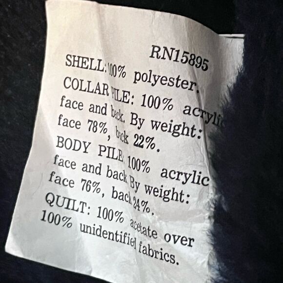 Shanhouse Sports Outerwear Men's Navy Blue Coat Faux Fur Collar & Lining Size 42 - Picture 6 of 9